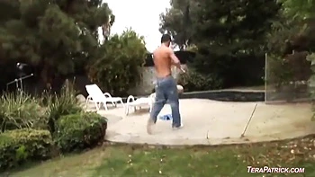 Dane Cross, Jay Lassiter And Tera Patrick In Cougar Uses Her Huge Boobs To Seduce The Gardener