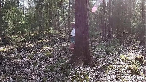 Girl Sucking Dick Stranger and had Anal Sex until Creampie in the Forest
