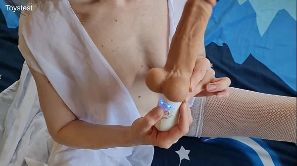 Young Milf Unpacking Bestvibe Thrusting Dildo, this toy could replace her lazy husband.... its alive!!!