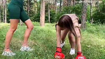 Yana Vs Anastacia  Outdoor Kickboxing: Blonde, Brunette  Fetish Porn