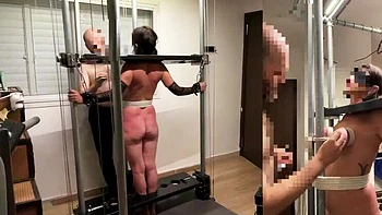 Amateur BDSM Session: Yoggi & Ann's Hardcore Home Whipping with Machine