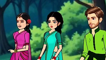 Busty Indian Girl Secret Affair - Cartoon Blowjob to Big Dick Boyfriend