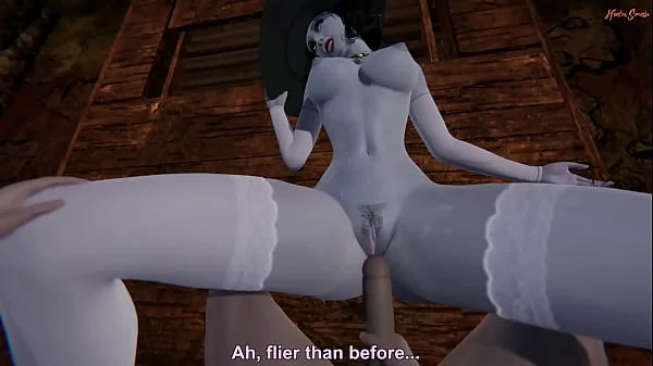 POV fucking the hot vampire milf Lady Dimitrescu in a sex dungeon. Resident Evil Village 3D Hentai.