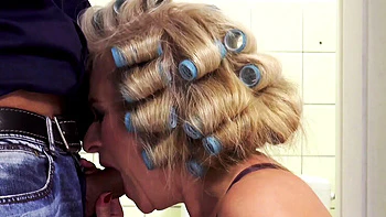 Big Boobs Mature MILF Gets Fucked Hard in Bathroom - Marina Montana Facial