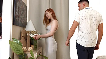 First anal sex for a young russian beauty in an intense mmf threesome