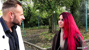 German Redhead Teen Dani Luve Gets Hardcore Fuck with Big Natural Saggy Tits