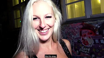 Blonde milf gets her pussy filled with cock in a hot pov closeup scene.