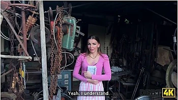 Arina Shy Didnt Pay Her Debt And Got Face Fucked Instead