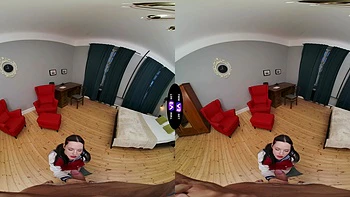 A sexy college girl from riga, Dakota Doll, enjoys riding peaches