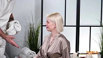 Naughty Minx Eliz Benson Turns Sensual Massage Into Oiled Up DP Threesome GP2858