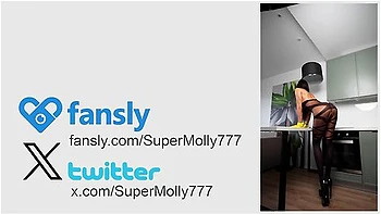 Maid In Yellow Gloves. Hard Anal With A Big Dick In A Nylon Bodysuit