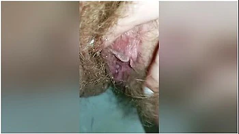 Bushy Pussy Girl Peeing In The Toilet With A Sanitary Pad In Her Panties