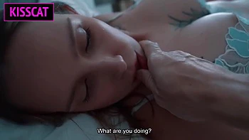 Why Stepmommy Wakes With Stepsons Wang In Hand Post-fight? Will This Babe Gets Face Cum In Share Daybed?