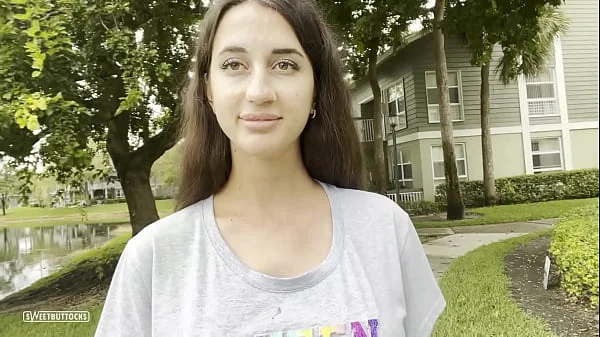 Walking down the street with cum on face