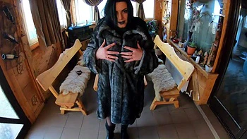 Fucking while wearing sexy fur coat and shinny clothes by MilfyCalla: Porn