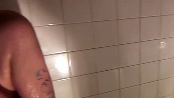 Hot Roommate Showering Showing Pussy
