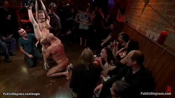 Full legs split public bdsm fucking