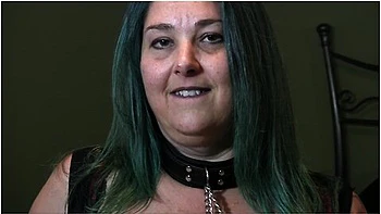 Chastity Smokes Wearing A Collar And Nipple Clamps