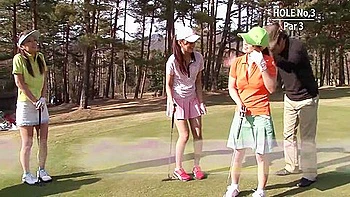 Golf Game With Sex At The End With Beautiful Japanese Women With Hairy And Horny Pussy