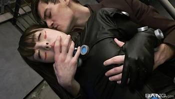 Submissive Asian in leather Mone Kamiki rammed in the doggy style