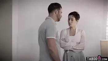 Husband fucking the MILF care taker of disable wife right next to her