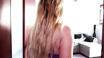 Sophisticated sweet thing at european blonde scene