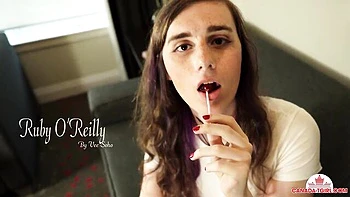 Charming sweet thing at transgender action