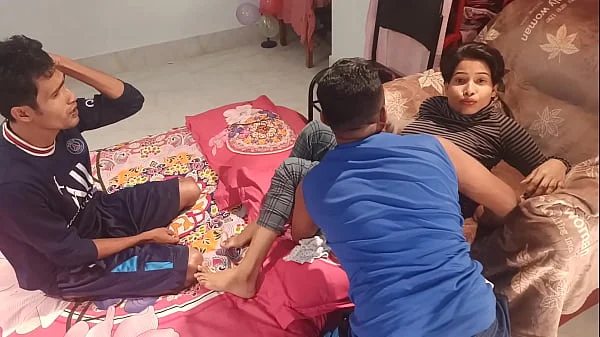 Shathi khatun and hanif and Shapan pramanik .Threesome sex