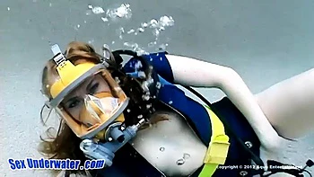 Full Face Scuba masturbation: Solo, Fetish  Dildo Porn