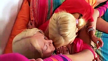 Lesbians relish girl on girl pussy fingering in POV