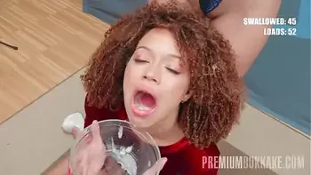 PremiumBukkake - Katrina swallows 78 huge mouthful cumshots