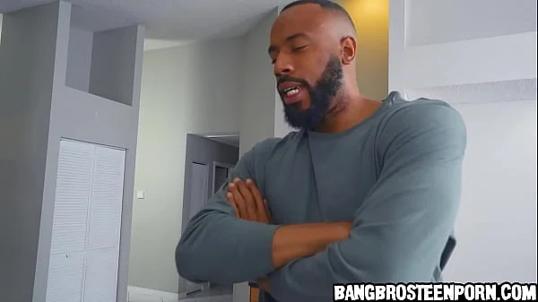 Sexy goth sucks her black stepdad's huge dick - interracial porn