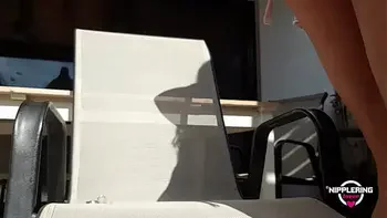 nippleringlover outdoors flashing pumped pussy & pierced nipples - inserting big rings in swollen pierced pussy lips