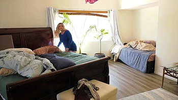 Stepmom And Stepson Get Frisky In The Bedroom