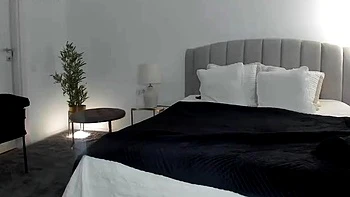 Glamour babe with big boobs masturbates in lingerie