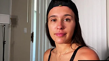 Big-tit amateur Mackenzie sucks cock hard