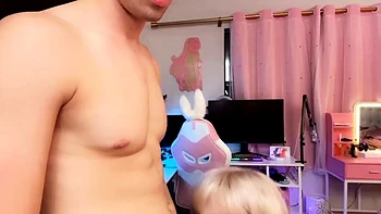 Rough Doggy Fuck with Blonde Teen and Blowjob