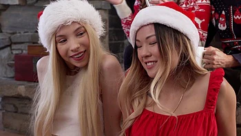 Two cute girls share a big dick in an intense ffm threesome