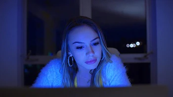 Two young cute babes, naomi and her friend, are having fun with a guy on the bed.