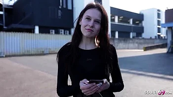 German Scout Picks Up Skinny Redhead Teen Peach Delina for First Casting Fuck - Hardcore 4K Sex