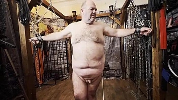 Domina Satana's Fire Play in BBW BDSM Dungeon Part 2