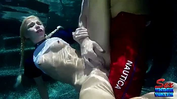 Underwater Babe Gets Deep Blowjob and Missionary Fuck