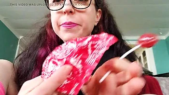 Nerdy Faery Loves Lollipops In Her Tight Asshole - Sweet Food Insertion Fetish