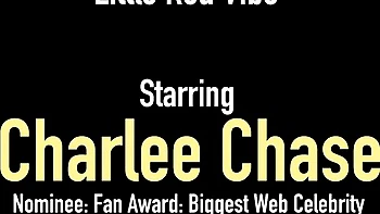 Charlee Chase Solo with Dildo & Fingering Her Hairy Pussy