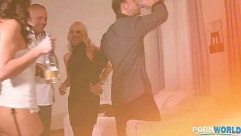 NYE Gangbang: 5 British Lingerie Sluts Suck and Fuck