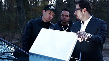 German mom's big tits fucked outside