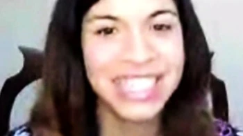 Cute German Brunette Masturbates and Strips