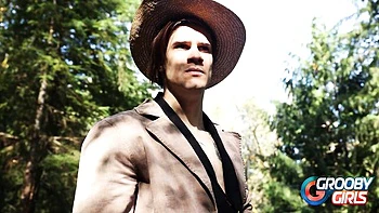 Halloween Outdoor Anal Threesome with Hardcore Tgirls