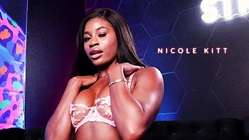 Nicole Kitt's big booty ebony striptease POV