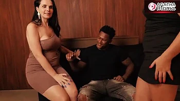 Big Booty MILF Agatha Gets BBC Blowjob & Facial Help